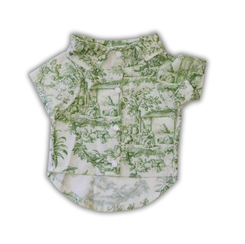 Green Toile Polo Shirt