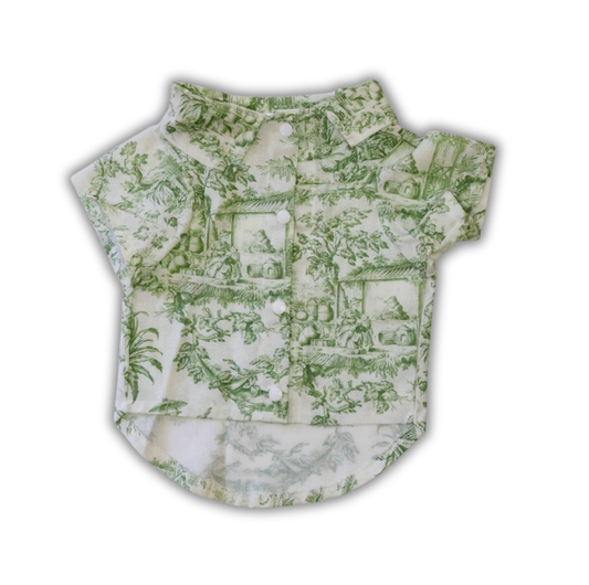 Green Toile Polo Shirt